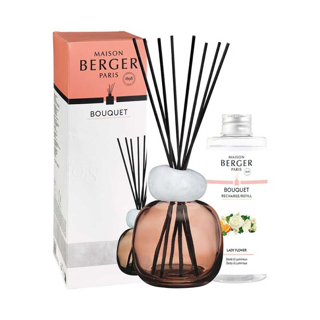 product image - Набор диффузор и наполнитель Maison Berger Paris Lady Flower, объем 0,26 л и 0,18 л