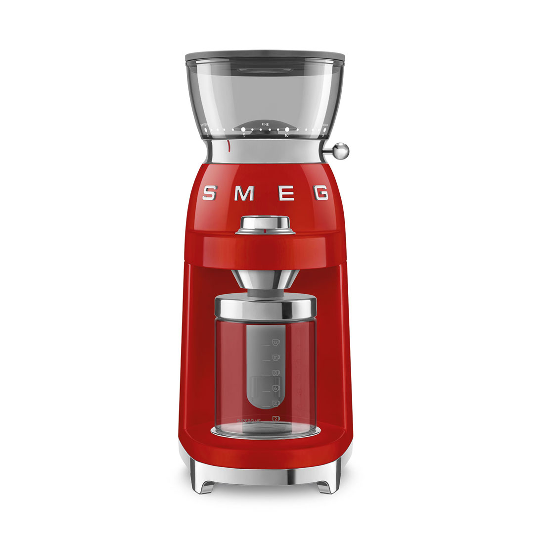 product image - Кавомолка Smeg 50 STYLE, 15x34,5x22 см, червоний