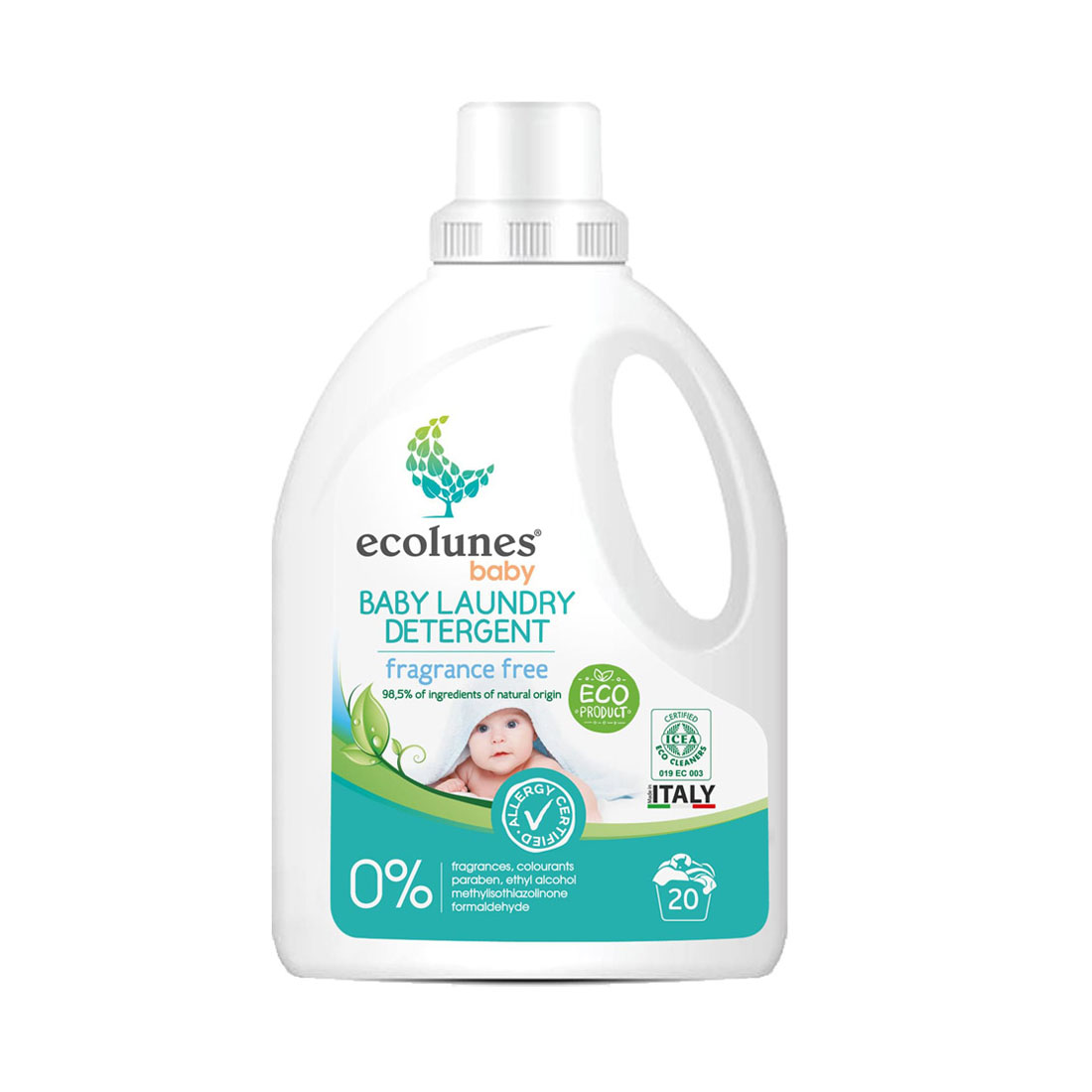 product image - Засіб для прання дитячих речей Ecolunes, об'єм 1 л