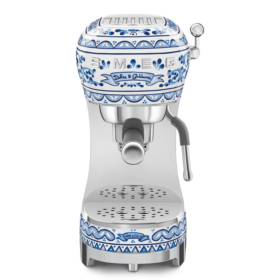 product image - Кавоварка еспресо Smeg 50 STYLE / BLU MEDITERRANEO в колаборації з Dolce & Gabbana, різнокольорова