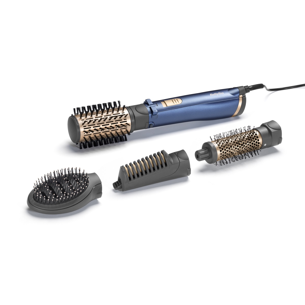 product image - Фен-щітка BaByliss Style Pro 1000, потужність 1000 Вт, синій із золотистим
