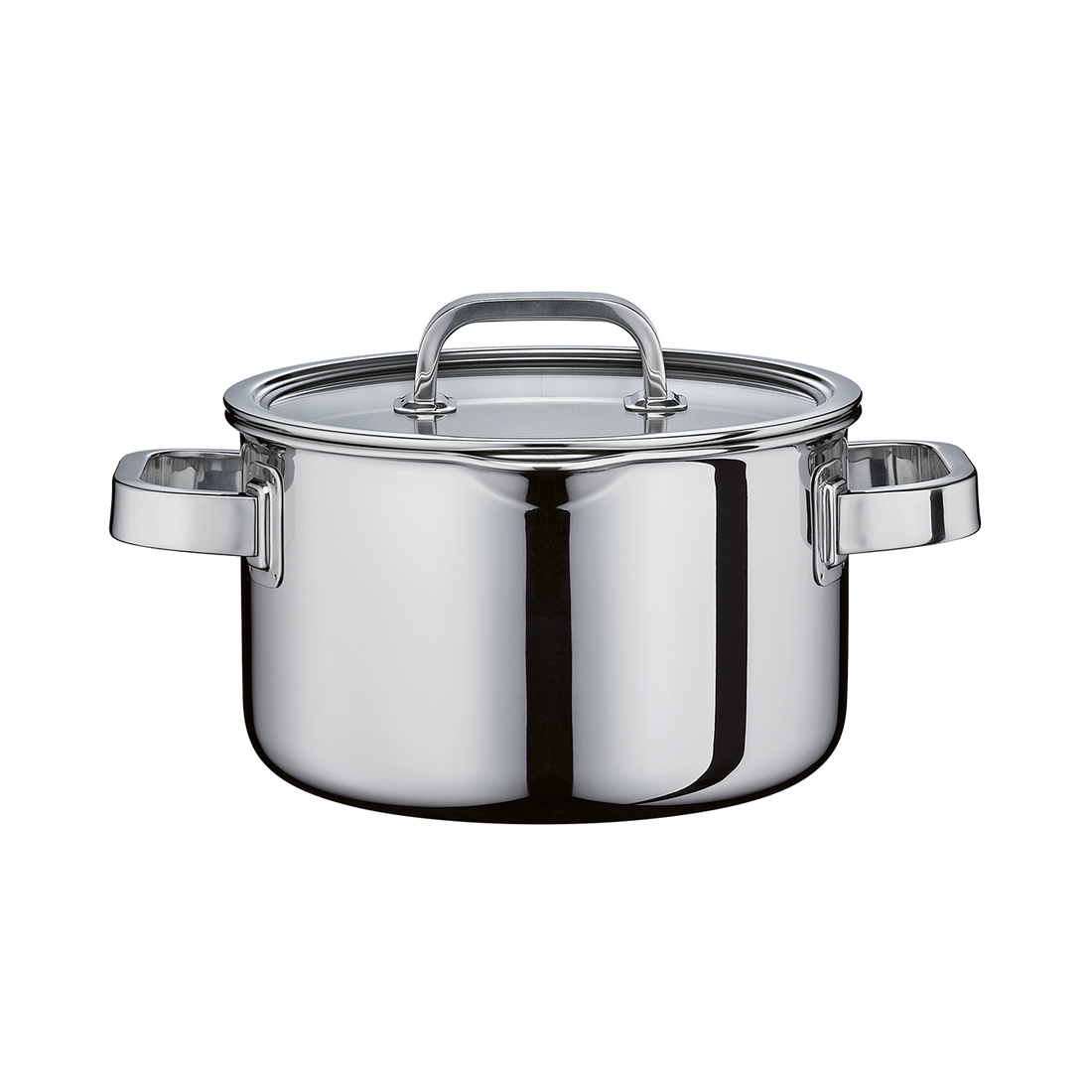 product image - Каструля з кришкою Spring FINESSE2+, діаметр 20 см, об'єм 3,7 л, сріблястий