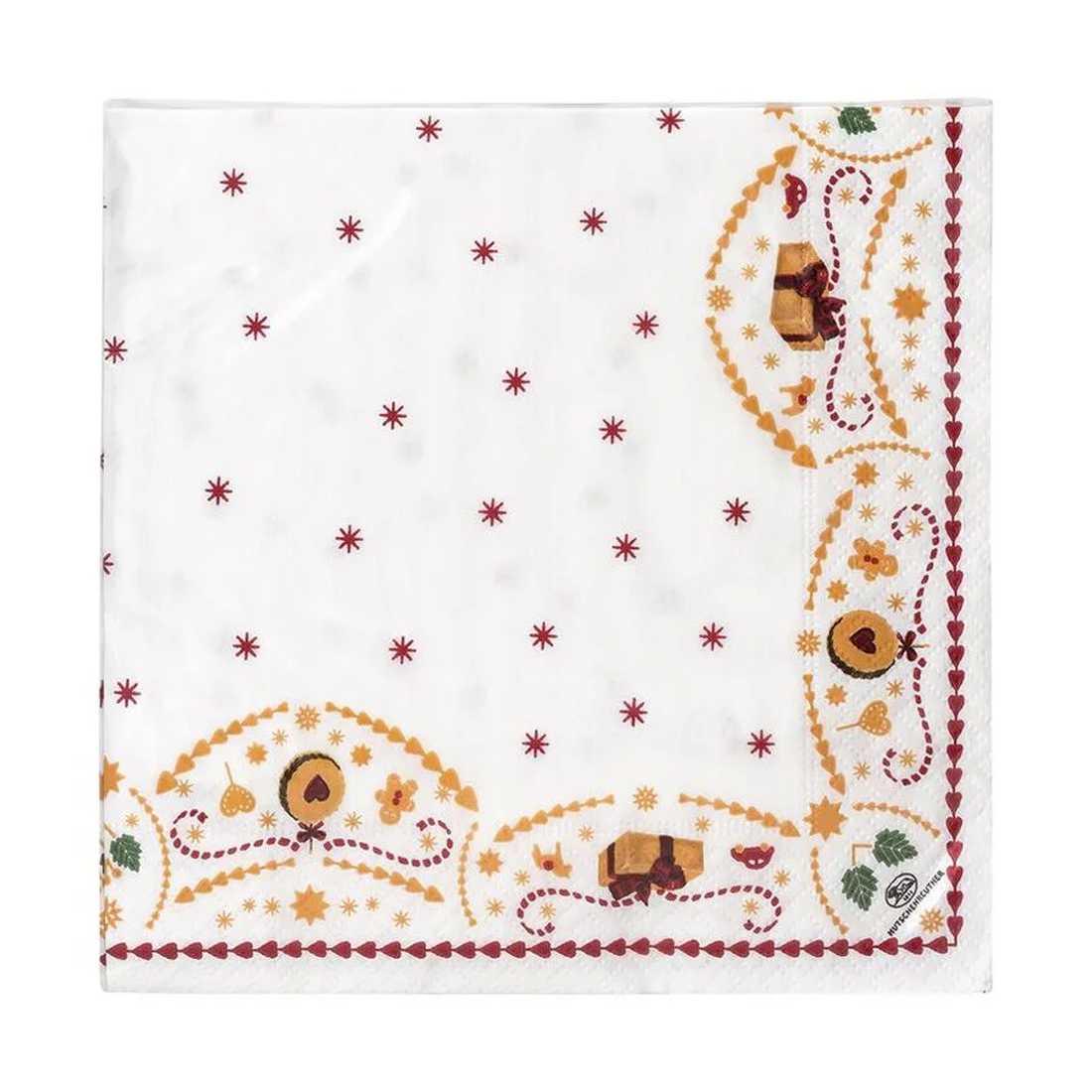 product image - Набір серветок Hutschenreuther CHRISTMAS LOVE, 20 шт, 33х33 см, білий з червоним