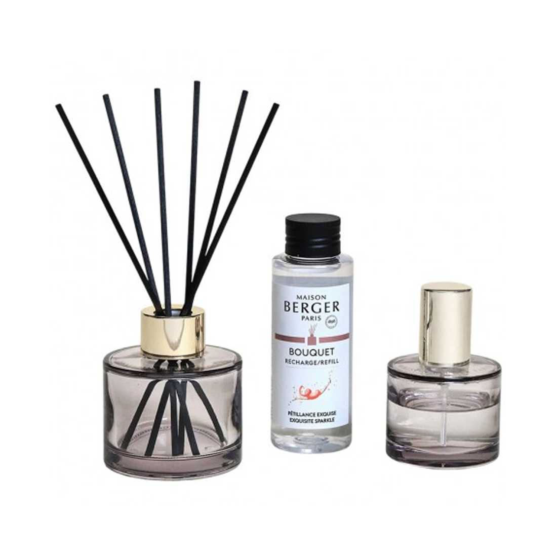 product image - Набор мини диффузор, наполнитель и спрей Maison Berger Paris Exquisite Sparkle, объем 0,1 л и 0,09 л, 3 шт
