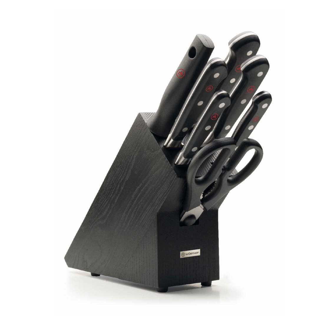 product image - Блок з ножами, Wuesthof CLASSIC, 9 предметів, чорний