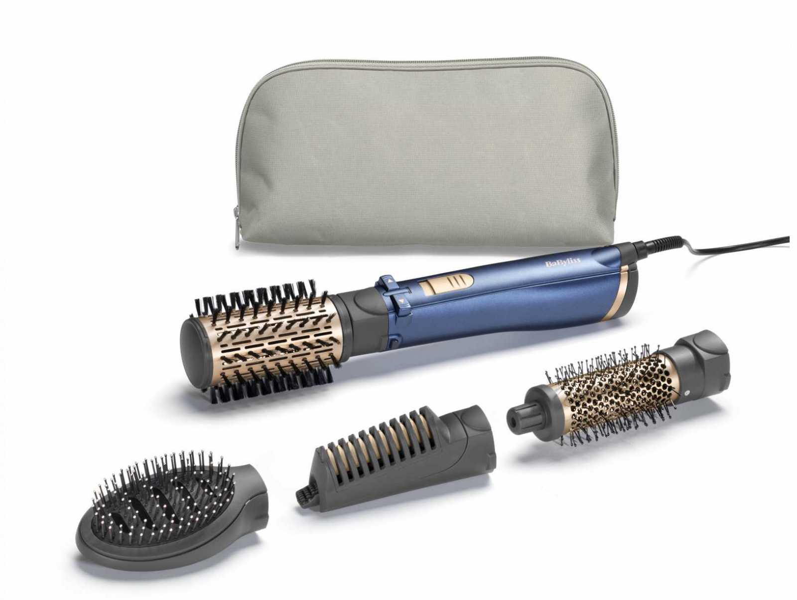 product image - Фен-щітка BaByliss Style Pro 1000, потужність 1000 Вт, синій із золотистим