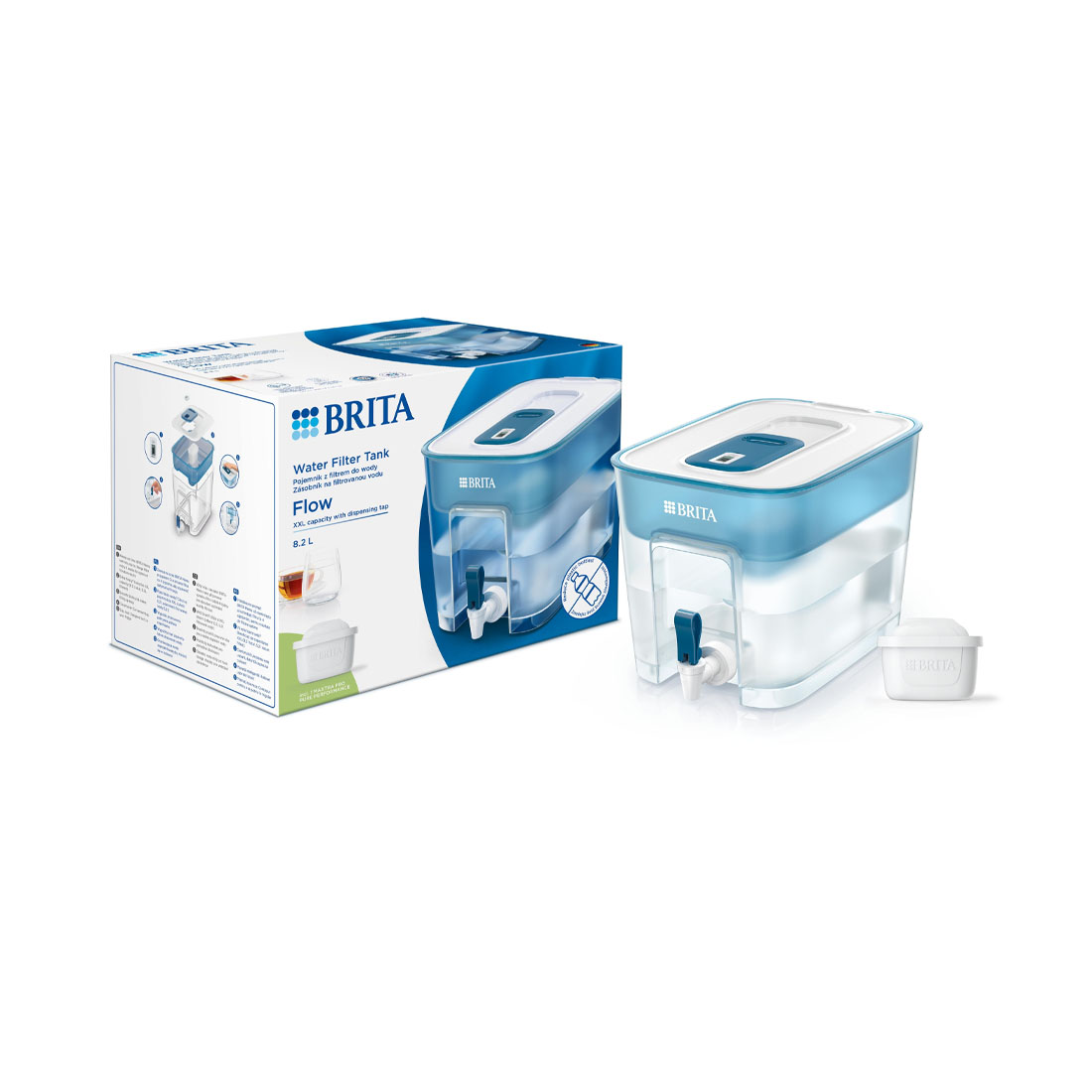 product image - Фільтр води з краном Brita Flow MXpro, об'єм 8,2 л, синій