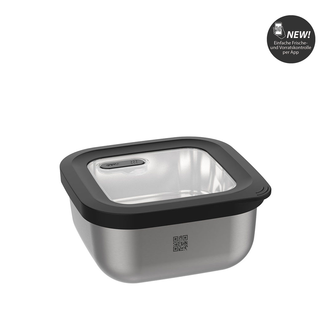 product image - Контейнер для зберігання продуктів GEFU PROVIDO, об'єм 0,4 л, сріблястий