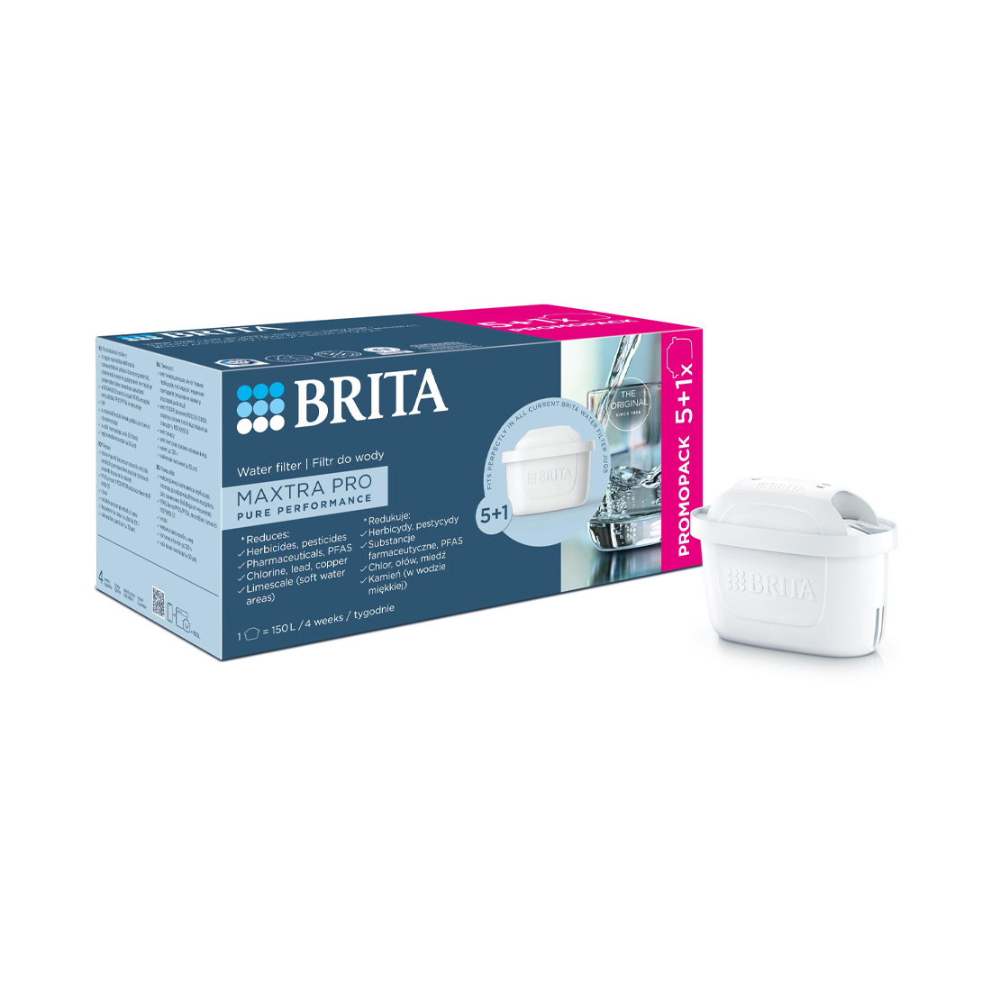 product image - Набір картриджів для фільтра Brita MXPro Pure Performance All-in-1, білий, 5+1 шт