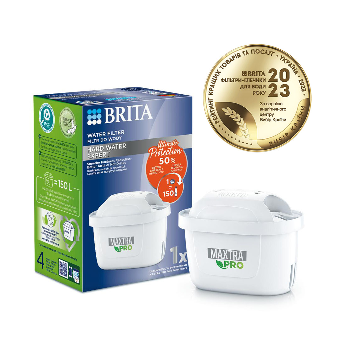 product image - Картридж для жорсткої води Brita MXPro Limescale, білий