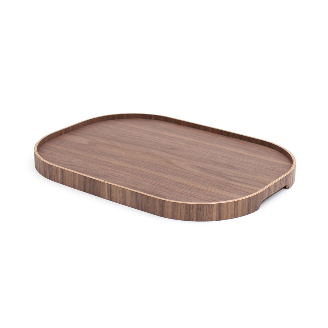 product image - Піднос з протиковзким покриттям Bosign CurveLine, розмір 47×34×3 см, коричневий