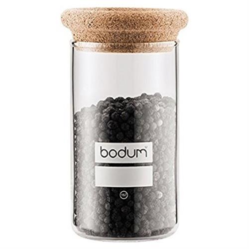 product image - Банка для зберігання з кришкою Bodum Cork Line, об'єм 0,25 л, прозорий з бежевим