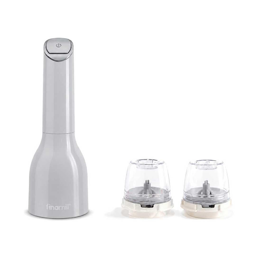product image - Млин для спецій + 2 змінних пода FinaMill Standart, сірий