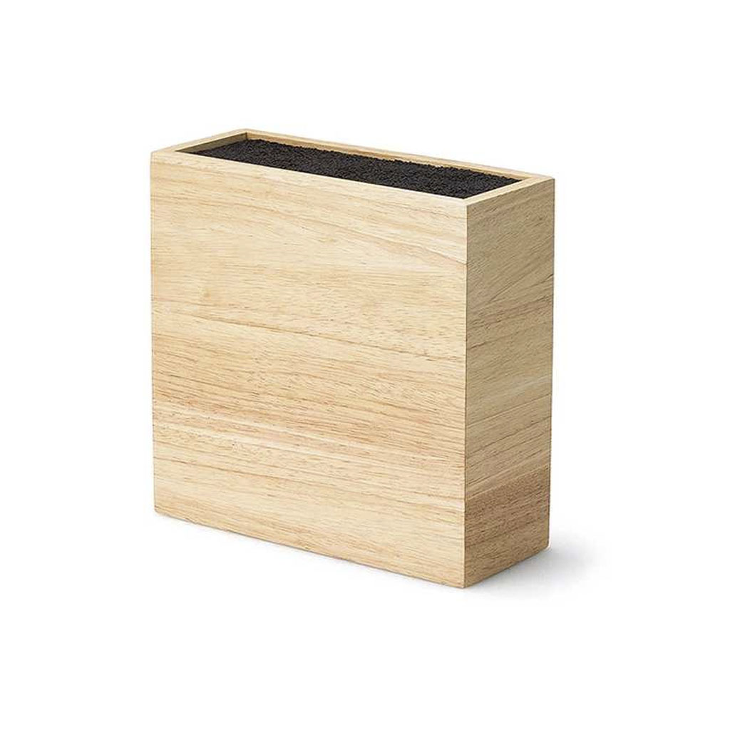 product image - Блок для ножів зі вставкою Continenta GUMMIBAUM, 21,5x22x8,5 см, бежевий