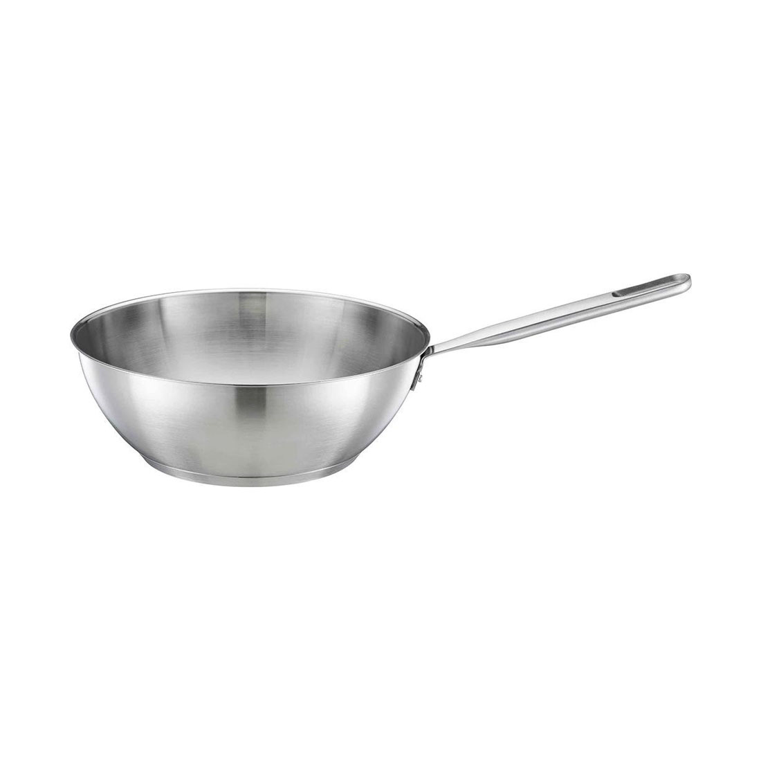 product image - Сковорода Wok Fiskars All Steel Pure, діаметр 28 см, сріблястий матовий