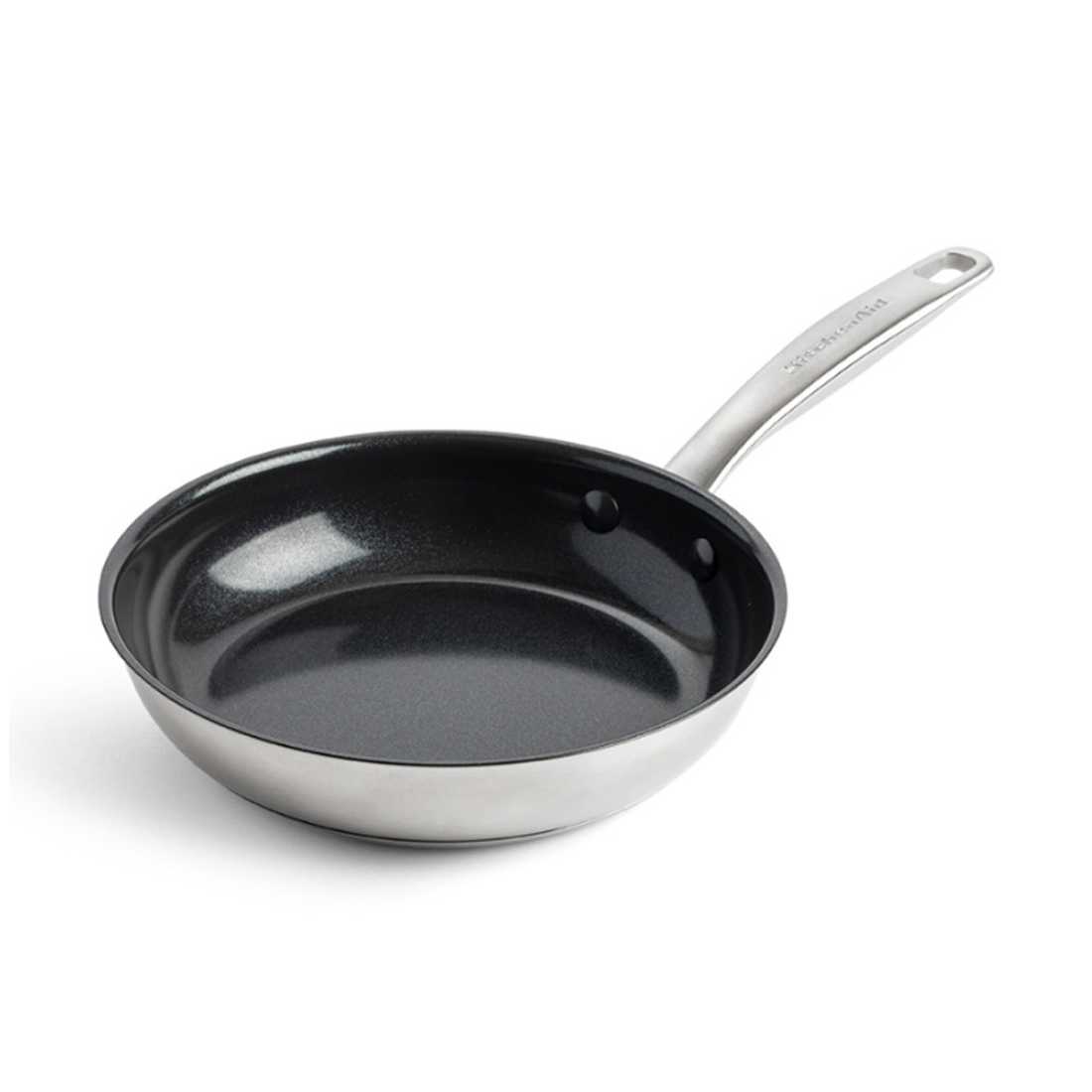 product image - Сковорода с антипригарным покрытием KitchenAid Proline, диаметр 20 см, серебристо-черный