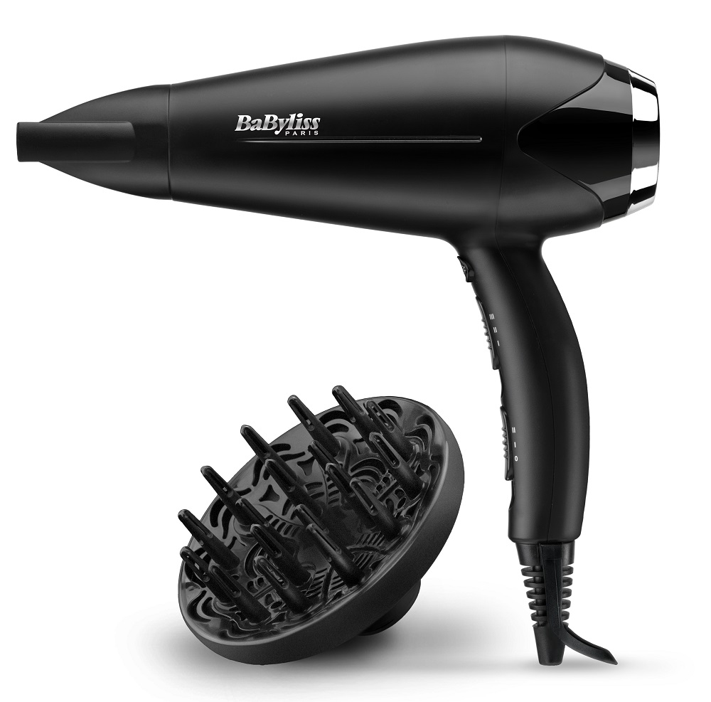 product image - Фен BaByliss, потужність 2200 Вт, чорний із сріблястим