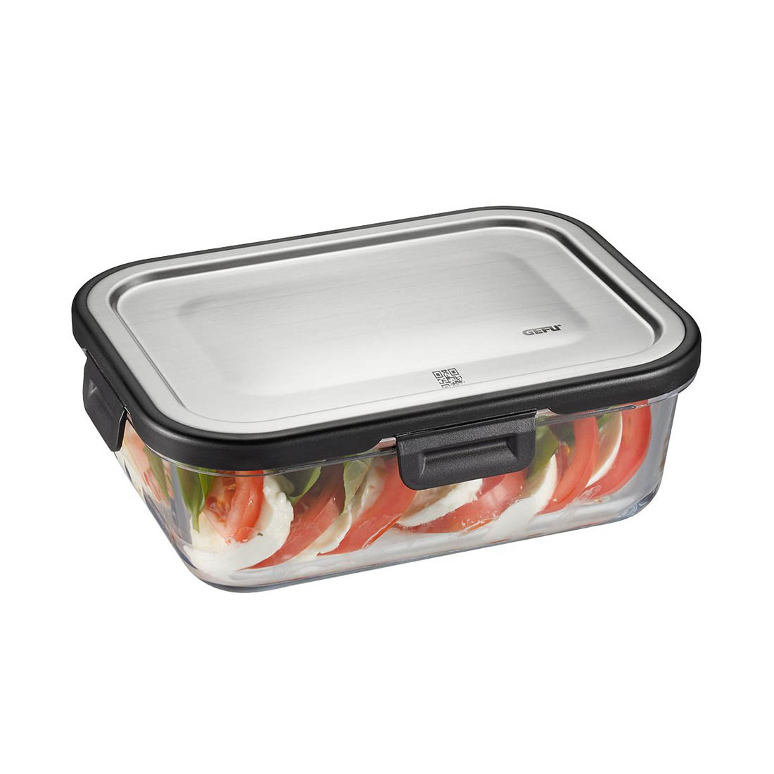 product image - Контейнер для зберігання продуктів GEFU MILO, розміри 20,8 х 15,6 х 7 см, об'єм 1 л, прозорий
