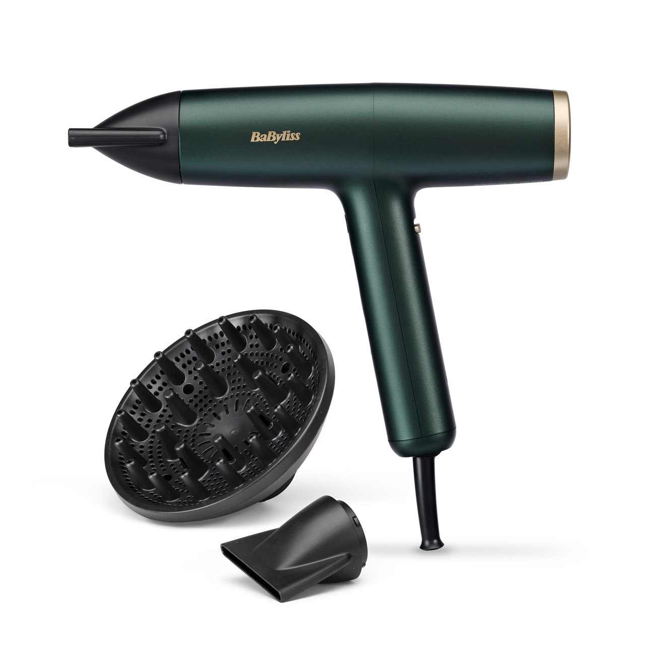product image - Фен BaByliss Air Power Pro, потужність 1700 Вт, темно-зелений із золотистим