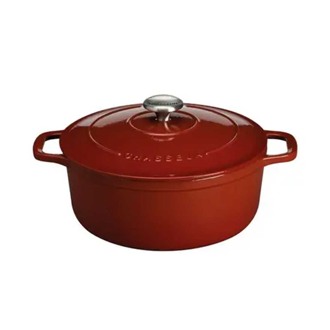 product image - Каструля з кришкою Chasseur ROUND CASSEROLE, об'єм 4 л, діаметр 24 см, червоний рубін