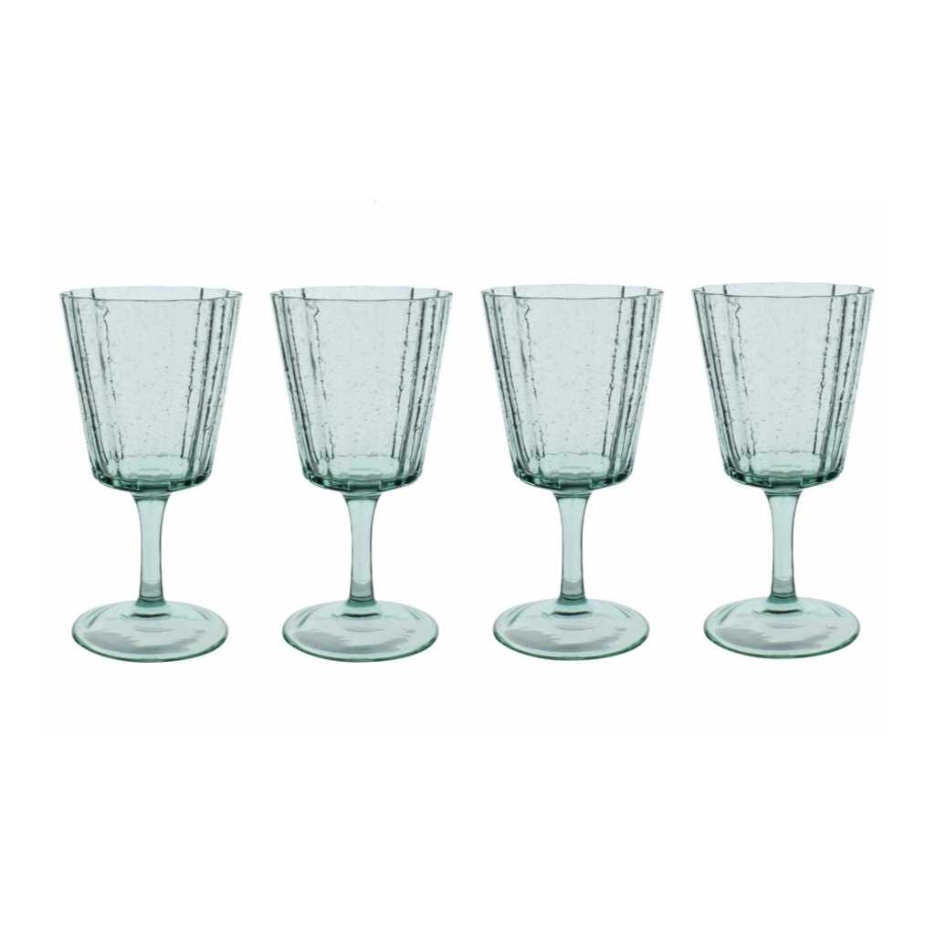 product image - Набір келихів для білого вина Laura Ashley GLASS COLLECTABLES, об'єм 0,27 л, зелений, 4 шт.