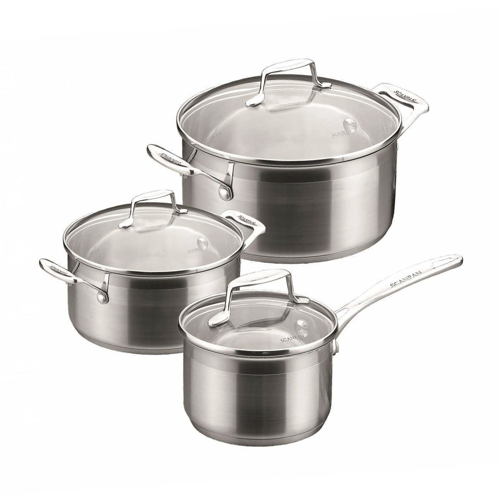 product image - Набір каструль з кришками Scanpan IMPACT, сріблястий, 3 предмети