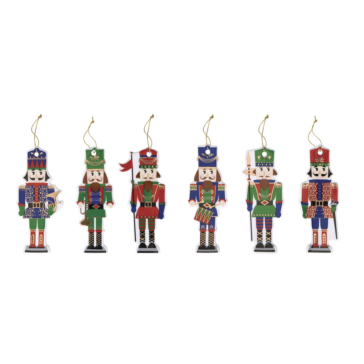 product image - Набір різдвяних прикрас Easy Life NUTCRACKERS, різнокольоровий, 6 предметів