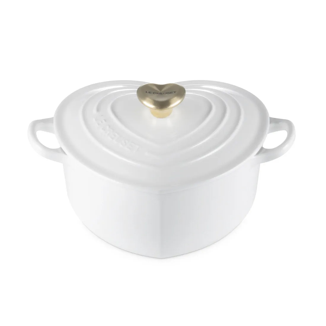 product image - Каструля чавунна з кришкою Le Creuset Heart White, об'єм 1,9 л