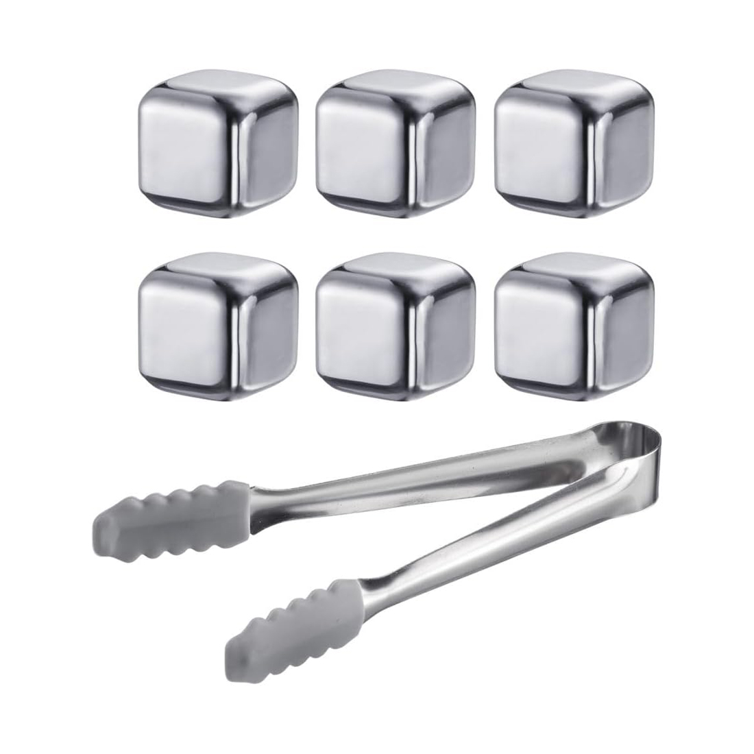 product image - Набор камни для охладжения и щипцы Westmark Cosmo, серебристый, 7 предметов