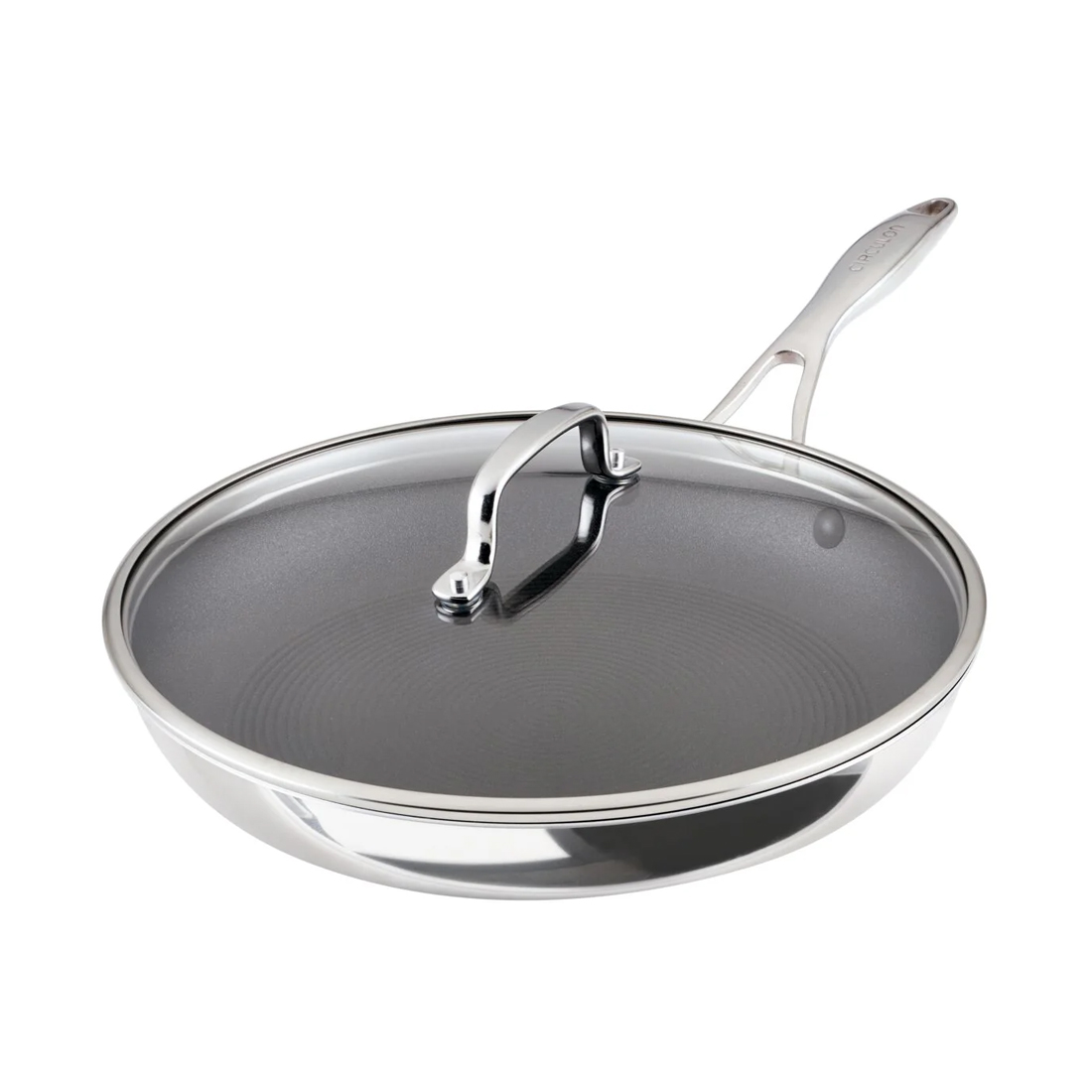 product image - Сковорода антипригарна з кришкою Circulon Clad C1, діаметр 32 см, сірий