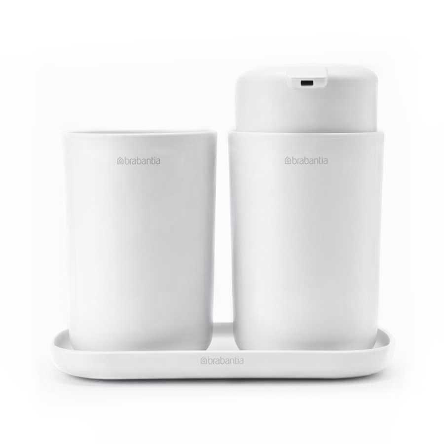 product image - Набір аксесуарів для ванної Brabantia RENEW, 3 предмети, білий