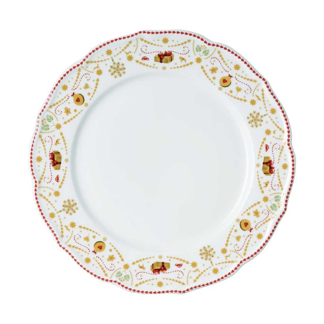 product image - Тарілка порцелянова Hutschenreuther CHRISTMAS LOVE, діаметр 27 см, білий з малюнком