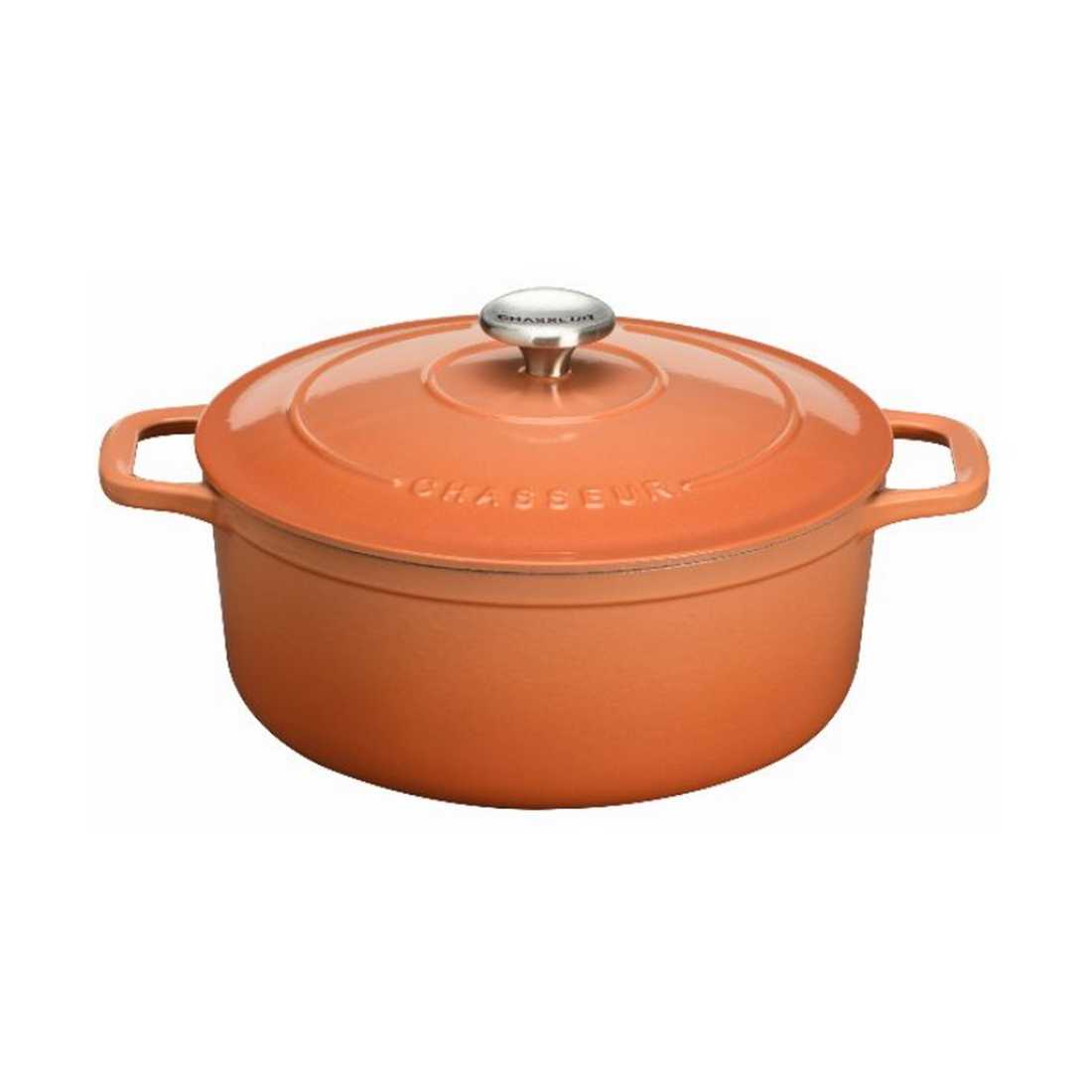 product image - Каструля з кришкою Chasseur ROUND CASSEROLE, об'єм 4 л, діаметр 24 см, мандариновий