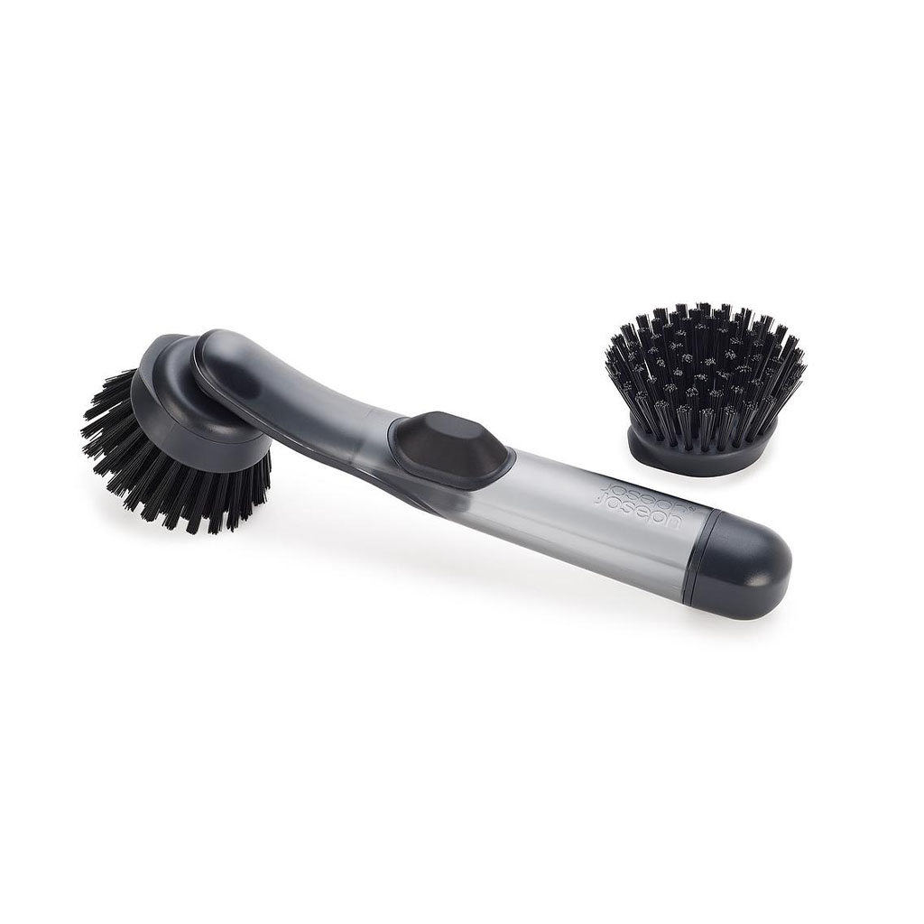 product image - Щітка для миття посуду з дозатором і змінною насадкою Joseph Joseph SinkTech, 25,5x3,3x6 см, сірий