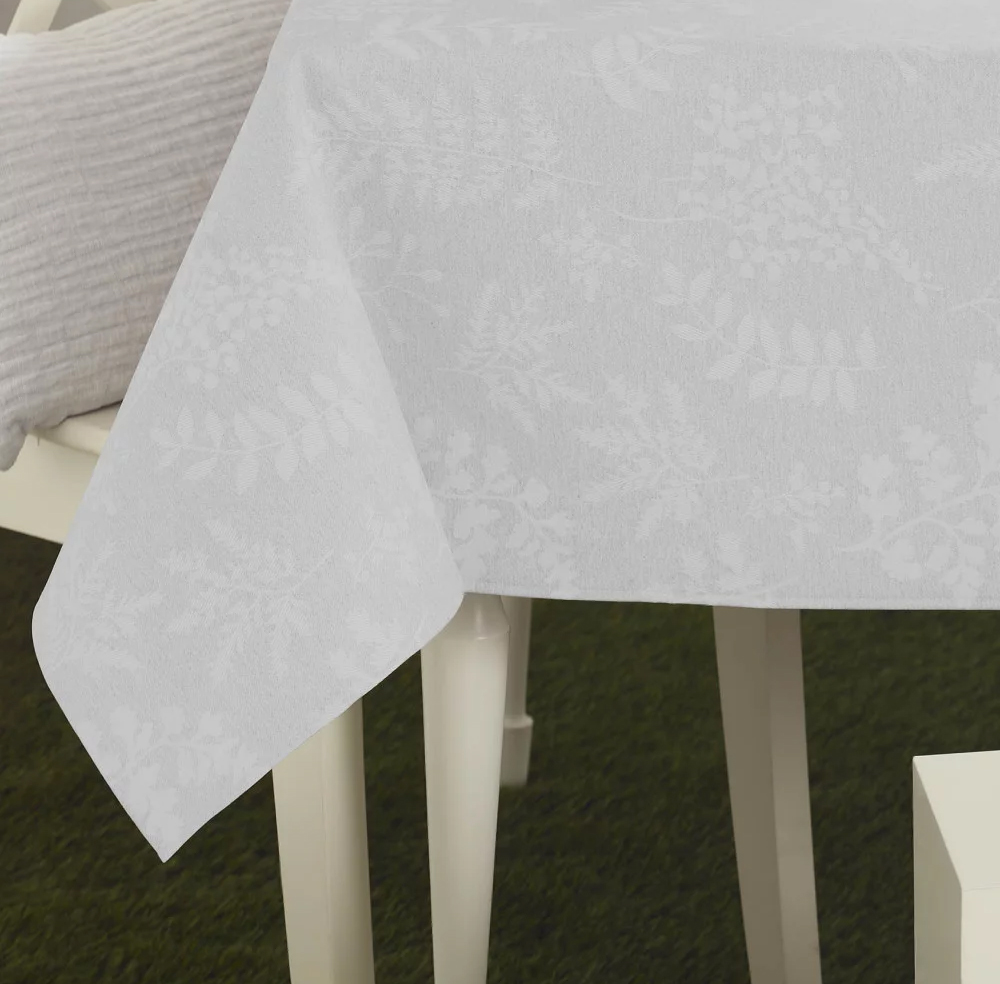 product image - Скатертина прямокутна Atenas Vera White, розмір 150х250 см
