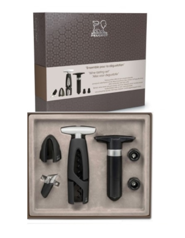 product image - Набір для вина Peugeot XMAS GIFT SETS, чорний, 6 предметів