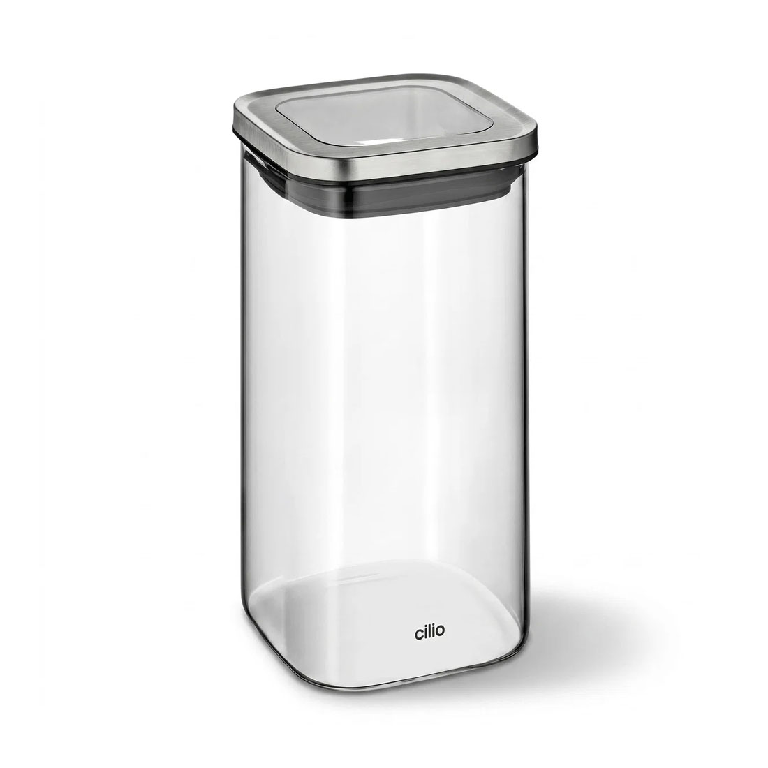 product image - Ємність для зберігання сипучих продуктів Cilio Cubo, об'єм 1,35 л, прозорий