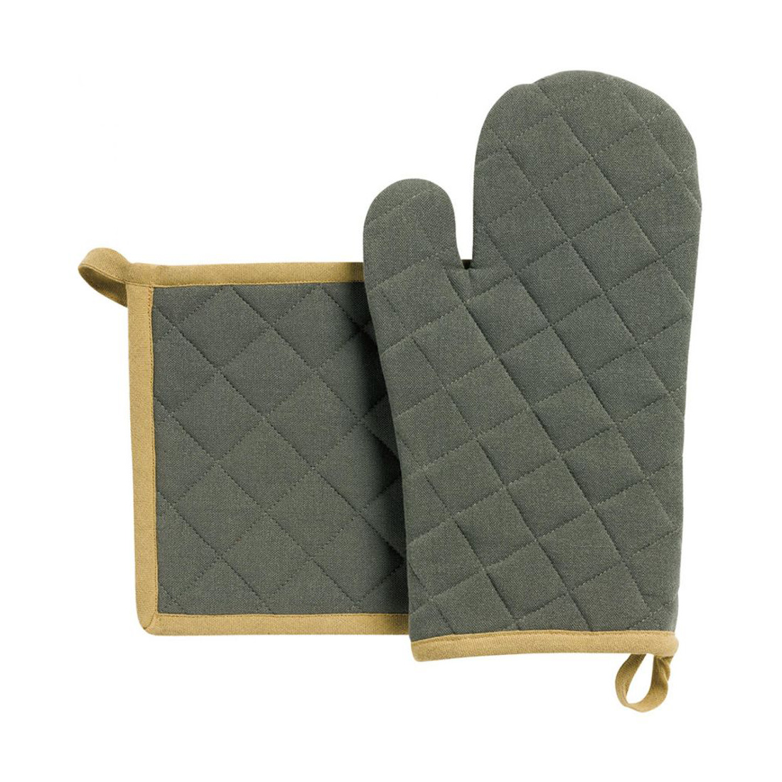 product image - Набір кухонний: рукавичка та прихватка Winkler GRACE, темно-зелений, 2 предмети