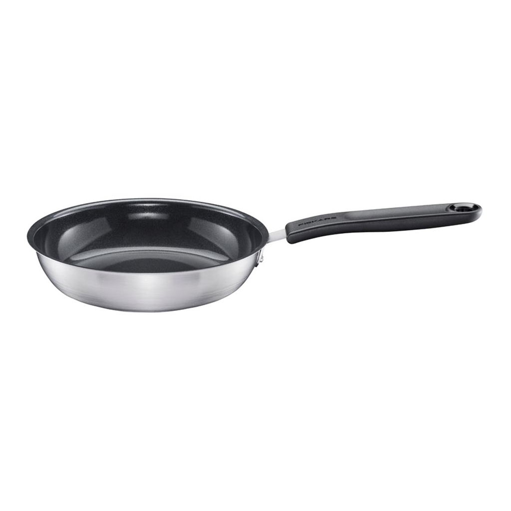 product image - Сковорода з антипригарним покриттям Fiskars FORM, діаметр 20 см, сріблясто-чорний