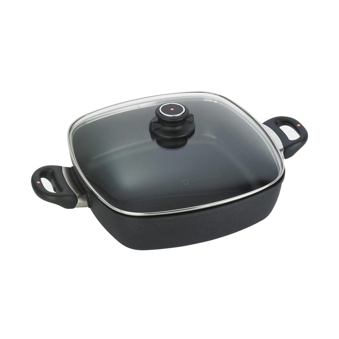 product image - Сотейник із кришкою квадратний Swiss Diamond XD INDUCTION, 28х28 см, чорний