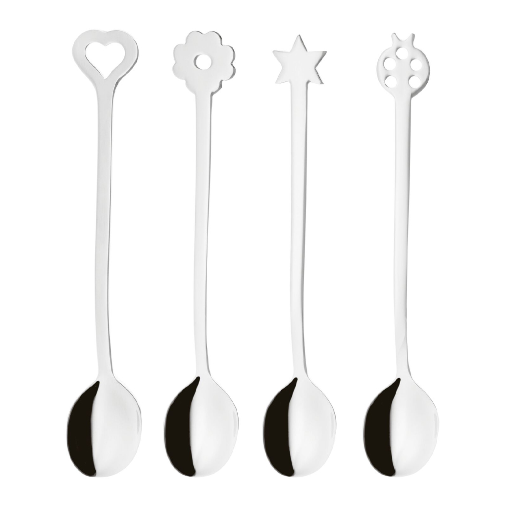 product image - Набір чайних ложок Sambonet Retail PARTY, 4 предмети, сріблястий