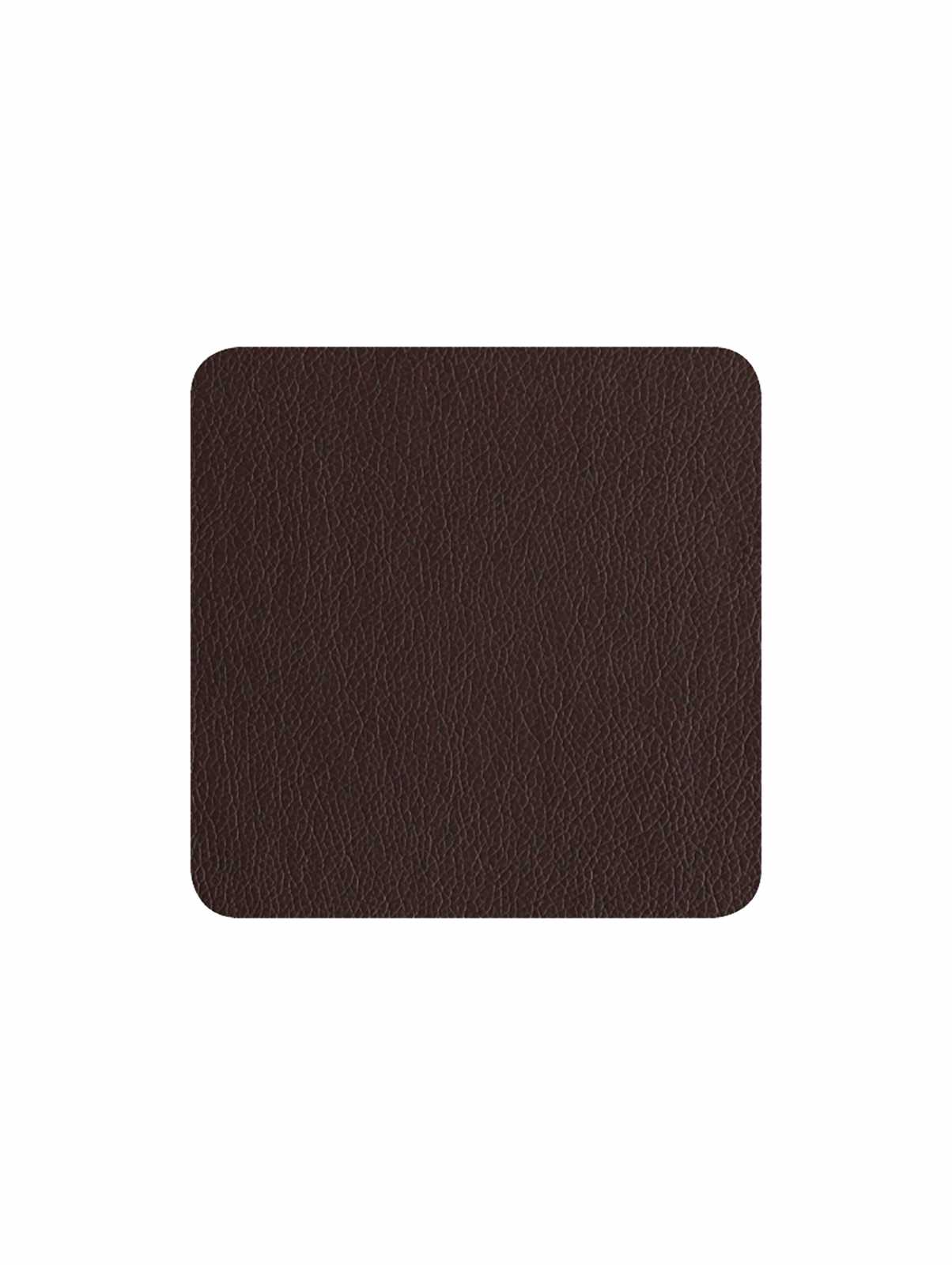 product image - Набір костерів ASA Selection LEATHER, розмір 10х10 см, 4 штуки, темно-коричневий