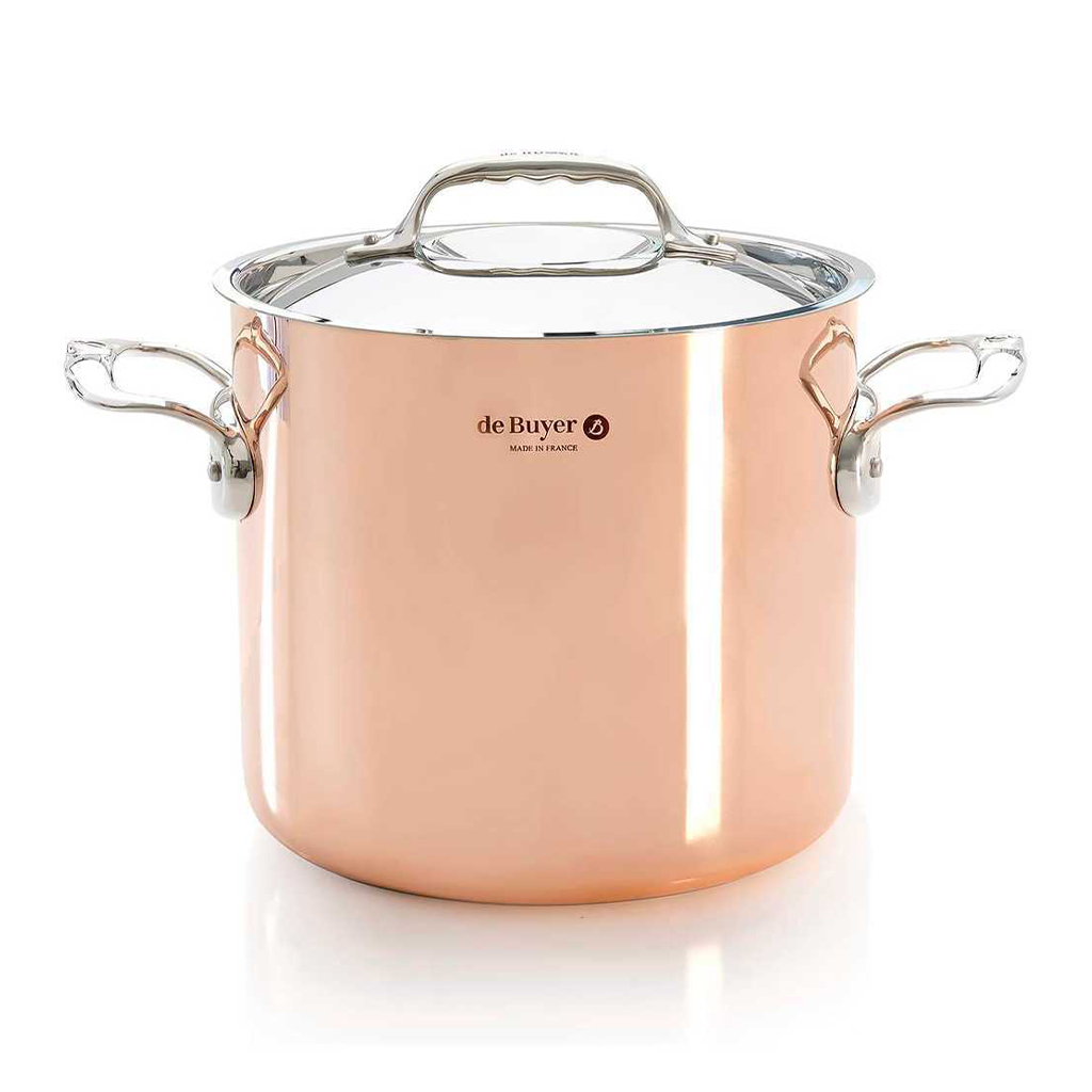 product image - Каструля з кришкою de Buyer Prima Matera, діаметр 20 см, мідний