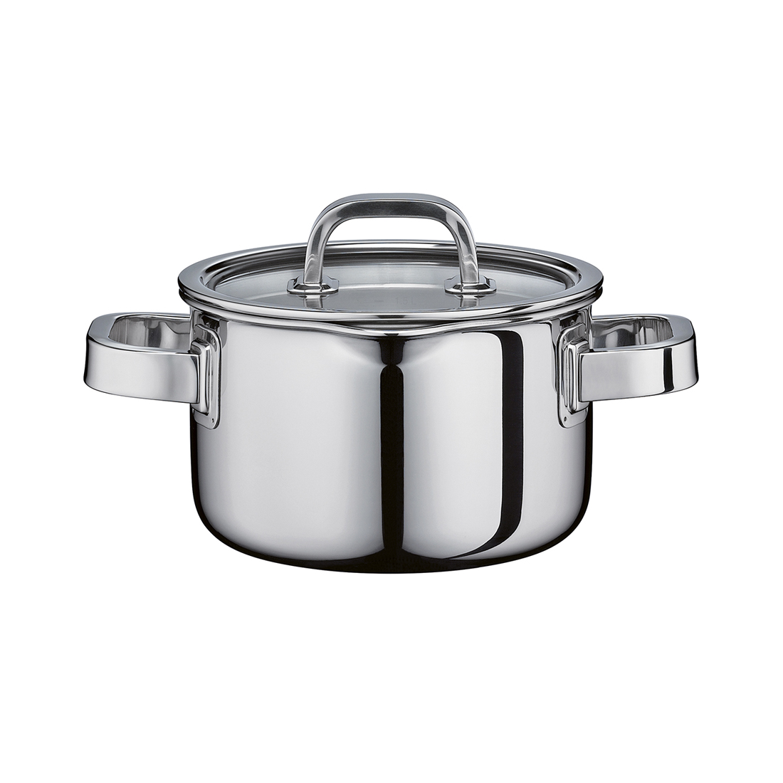 product image - Каструля з кришкою Spring FINESSE2+, діаметр 16 см, об'єм 2 л, сріблястий