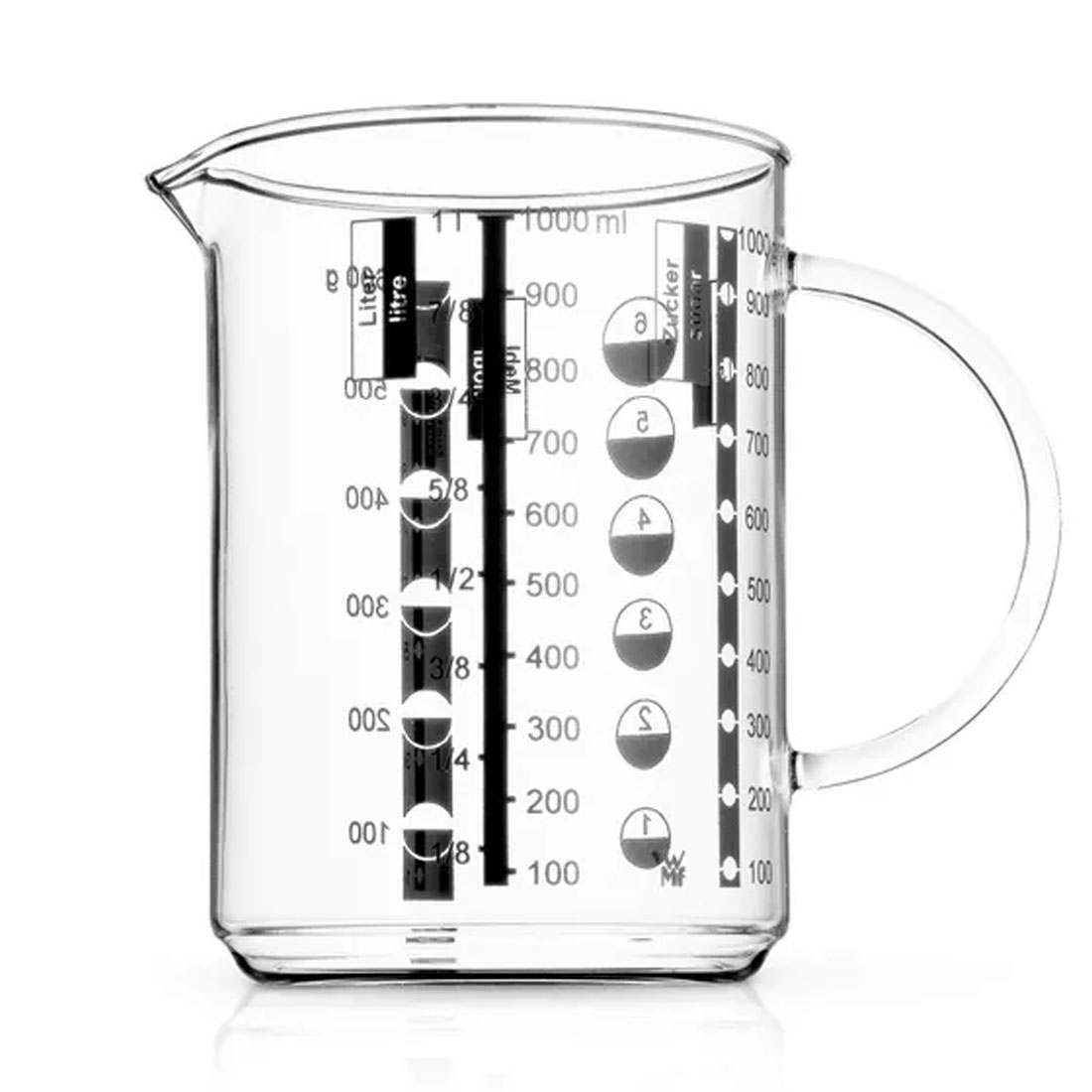 product image - Мірна склянка WMF Gourmet, об'єм 1 л, прозорий
