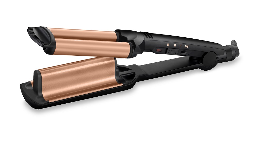 product image - Щипці гофре BaByliss Deep Waves, чорний з мідним