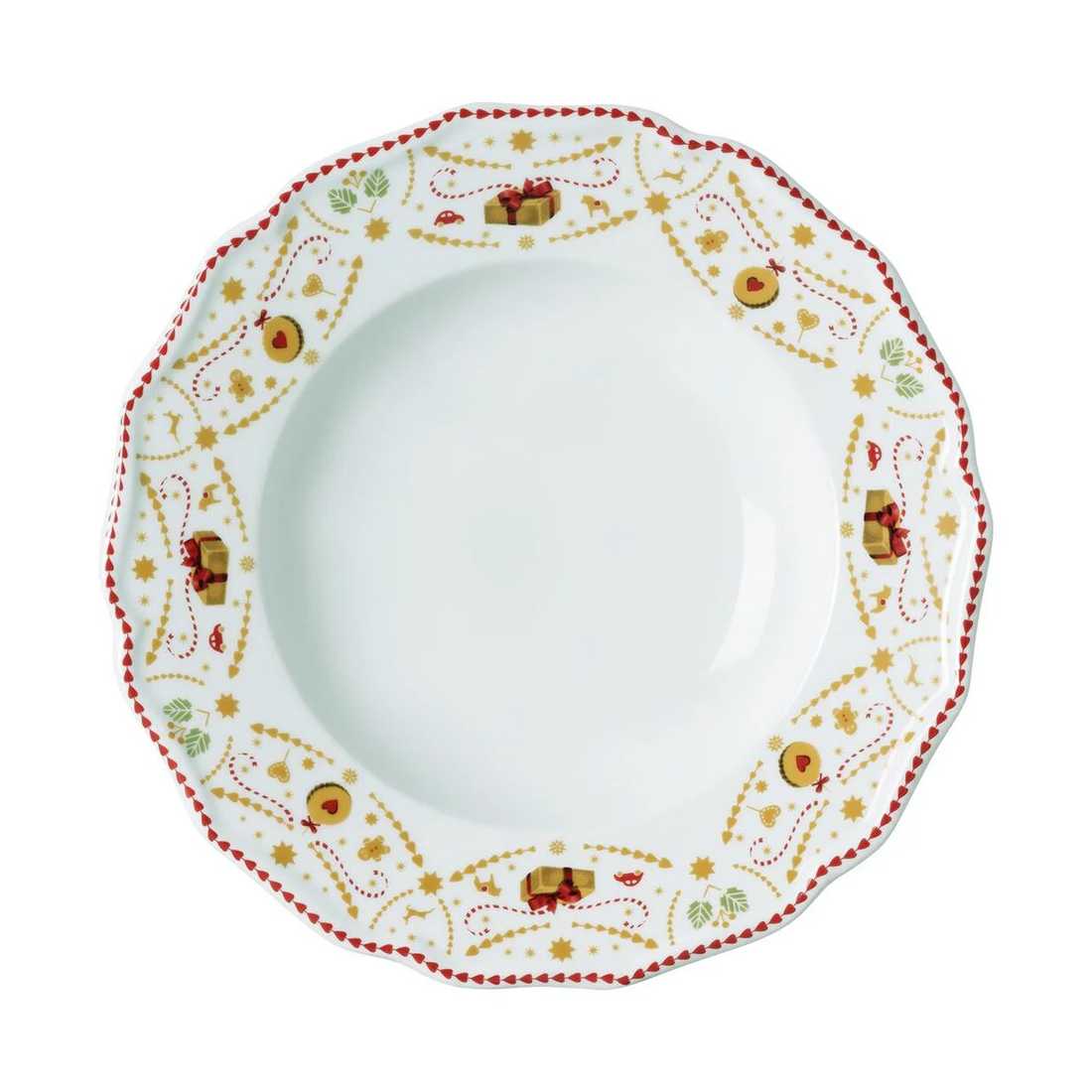product image - Тарілка глибока порцелянова Hutschenreuther CHRISTMAS LOVE, діаметр 23 см, білий з малюнком