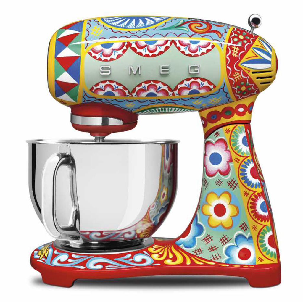product image - Миксер планетарный Smeg Sicily is my Love в коллаборации с Dolce & Gabbana, объем чаши 4,8 л, разноцветный