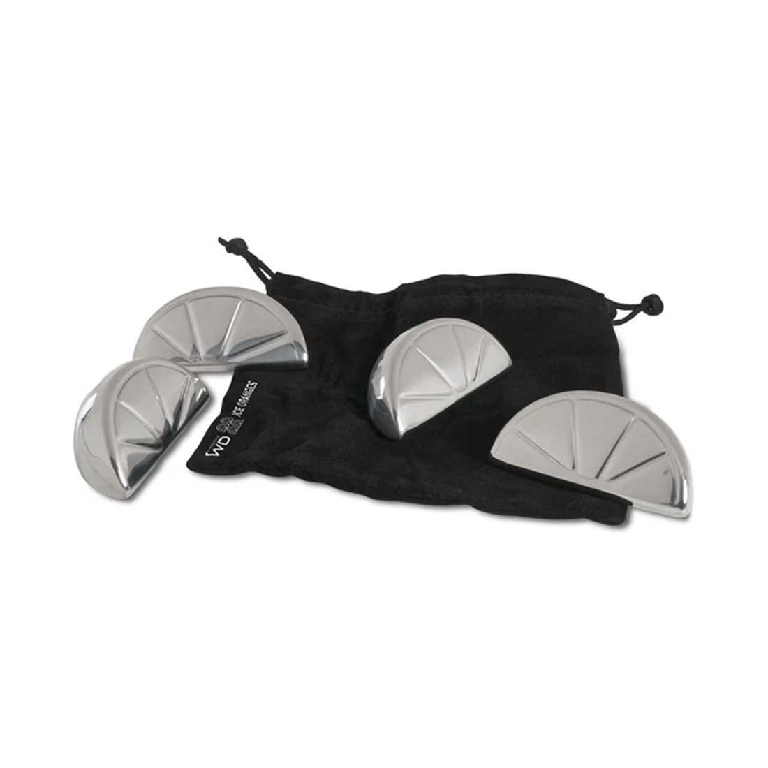 product image - Камені для охолодження «Скибочка апельсина» WD Lifestyle, сріблястий, 4 шт