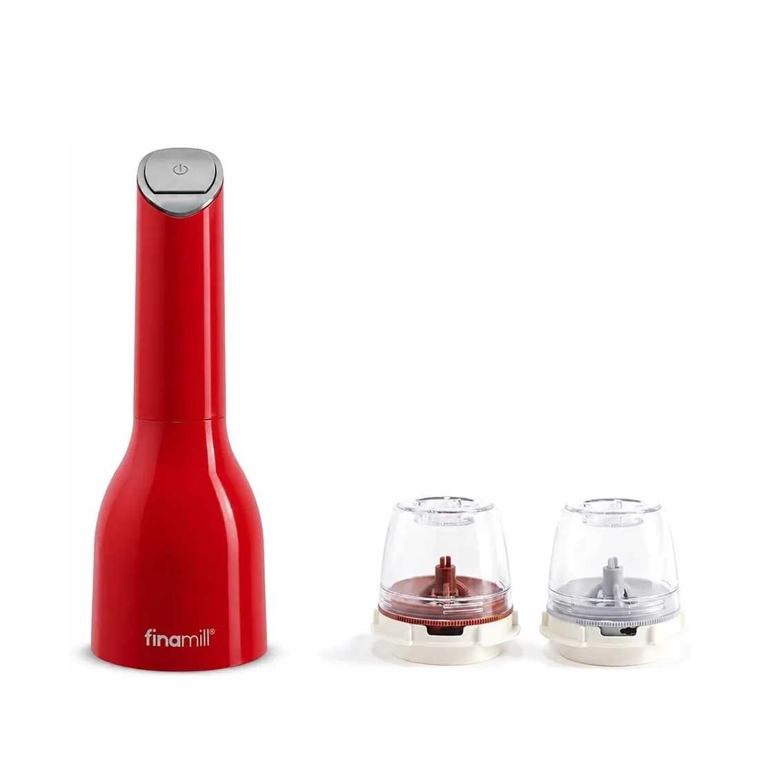 product image - Млин для спецій акумуляторний + 2 змінних пода FinaMill USB, червоний